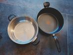 2 (braad)pannen Tefal, Ophalen of Verzenden, Gebruikt, Rvs, Pannenset