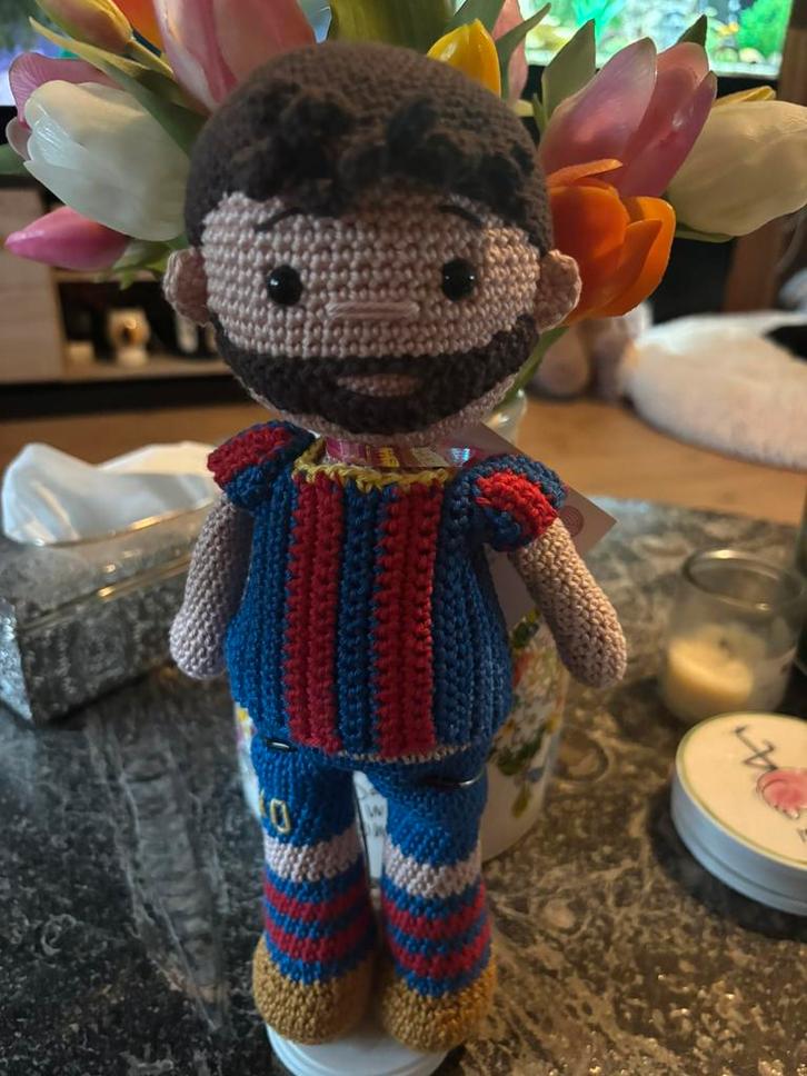 Gehaakte Messi, Hobby en Vrije tijd, Breien en Haken, Nieuw, Haken, Overige typen, Verzenden