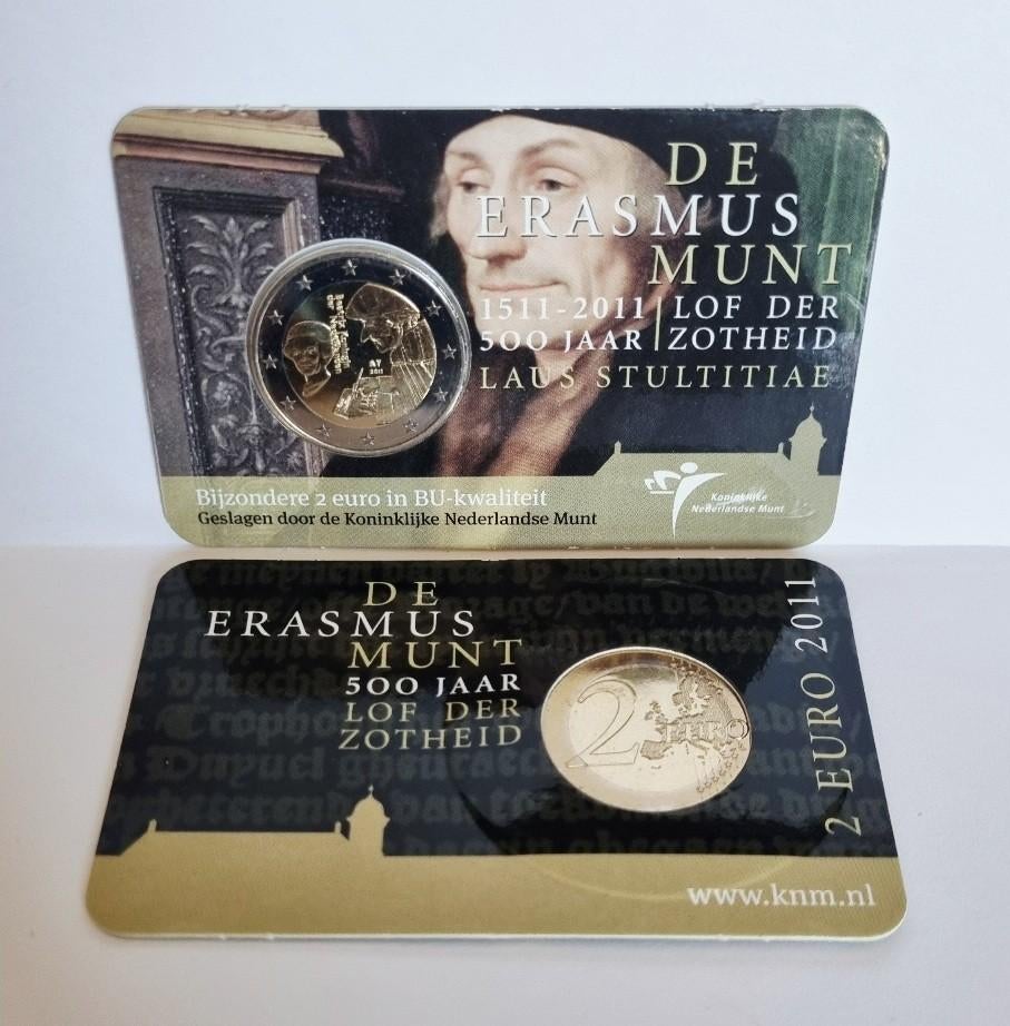 2 Euro Coincard 2011 - Erasmus, Postzegels en Munten, Munten | Nederland, Ophalen of Verzenden, Koningin Beatrix, Euro's