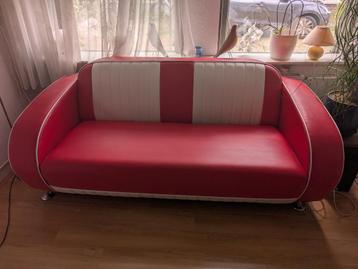Bel Air Dinerbank – Rood/Wit – Zo Goed Als Nieuw! beschikbaar voor biedingen