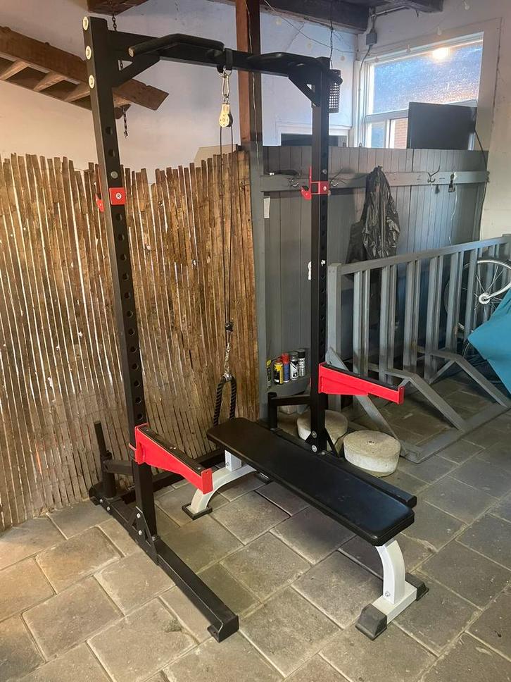 Pivot Fitness HR3240 Heavy Duty Squadrack incl. Accessoires, Sport en Fitness, Fitnessmaterialen, Zo goed als nieuw, Overige typen