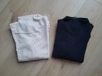 2 truitjes wit en blauw vanilia vanillia mt 40 m ribbed, Kleding | Dames, Maat 38/40 (M), Vanilia, Zo goed als nieuw, Verzenden