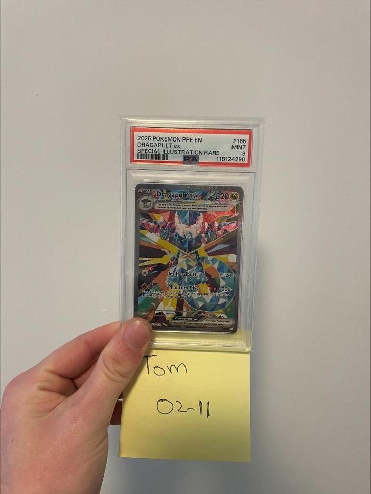 Dragapult Ex 165 PSA 9, Hobby en Vrije tijd, Verzamelkaartspellen | Pokémon, Zo goed als nieuw, Losse kaart, Foil, Ophalen of Verzenden