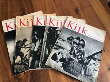 Tijdschrift Kijk, 5 stuks, jaren '45