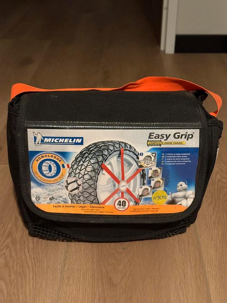 Michelin Easy Grip Sneeuwkettingen K16 – maat 225/40 R18, Auto diversen, Sneeuwkettingen, Zo goed als nieuw, Ophalen of Verzenden