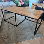 Eettafel met 6 stoelen , mangohouten tafeltje en muurmeubel, Gebruikt, 200 cm of meer, Rechthoekig, 50 tot 100 cm