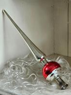 Oude Antieke AJEKO kerstbal PIEK 27,5 cm zilver rood, Ophalen of Verzenden
