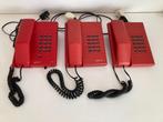 Drie rode telefoontoestellen PTT Twintoon 10N vintage retro, Ophalen of Verzenden, Gebruikt