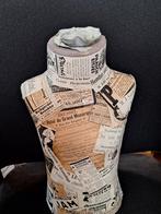 kleine paspop met antieke advertenties beplakt, Antiek en Kunst, Ophalen