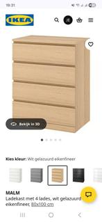 Mooie malm ladenkast, Zo goed als nieuw, 3 of 4 laden, Minder dan 100 cm, 25 tot 50 cm