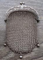 Eind 19 de eeuw Zilveren Maliënkolder Beursje Beurs Tasje, Antiek en Kunst, Ophalen of Verzenden, Zilver