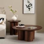Studio LIVIT salontafel walnoot, Ophalen, 50 tot 100 cm, Rond, Nieuw