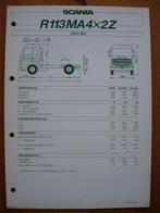 Scania 113 4x2 1988 Technische Specificatie Folder, Ophalen, Zo goed als nieuw, Overige merken, Scania