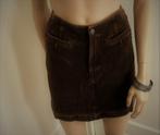 Corduroy minirok vintage, Bruin, Ophalen of Verzenden, Maat 36 (S), Gedragen