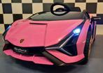Kinderauto Lamborghini Sian - soft start - leren zit -met RC, Ophalen of Verzenden, Nieuw, Afstandsbediening
