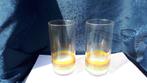 ZGAN 2x glas limonadeglas vintage jaren 70 geel groen oranje, Glas of Glazen, Ophalen of Verzenden, Overige stijlen, Glas