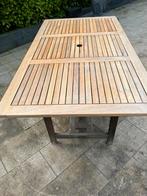 Teak tuintafel  1600 x900 x 720 hoog, Teakhout, Gebruikt, Rechthoekig, Ophalen