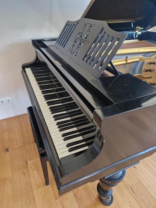 J.Bluthner vleugel, mdl 170 , zwart hoogglans politour, Muziek en Instrumenten, Piano's, Vleugel, Zwart, Hoogglans, Ophalen
