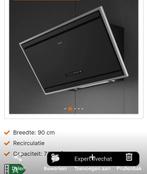 Afzuigkap schuin Smeg zwart, Ophalen, Overige typen, Vrijstaand, Recirculatie