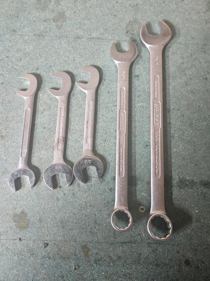 Steeksleutels set - Inch maten Hazet Belzer, Doe-het-zelf en Verbouw, Gereedschap | Handgereedschap, Gebruikt, Ophalen of Verzenden