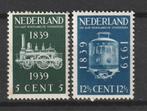 postzegels NVPH 325 + 326 Jubileum Spoorwegen 1939 (postfr)., Postzegels en Munten, Postzegels | Nederland, T/m 1940, Verzenden