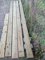 5 nieuwe vlonderplanken geïmpregneerd grenen, Tuin en Terras, Palen, Balken en Planken, Ophalen, Nieuw, 250 cm of meer, Planken