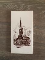 Mosa tegel, afbeelding kerk . 20,3 cm/ 10, Antiek en Kunst, Ophalen