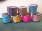 6 rollen immitatie suede veters van 3 x 1,5 mm., Ophalen of Verzenden, Nieuw, Materiaal
