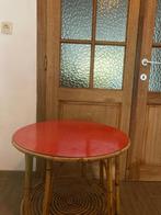 Rotan Bijzettafel, Huis en Inrichting, Tafels | Bijzettafels, Minder dan 55 cm, Gebruikt, Rond, Ophalen