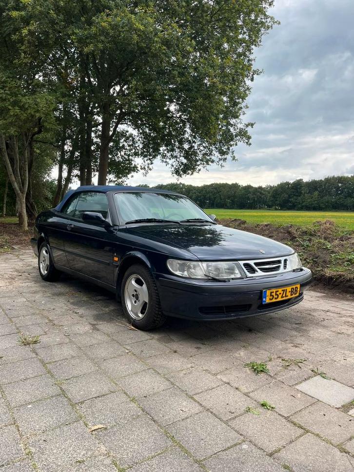 Saab 9-3 2.0 T Cabrio 2000 Blauw, Auto's, Saab, Particulier, Saab 9-3, Benzine, Cabriolet, Handgeschakeld, Geïmporteerd, Blauw