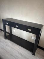 Zwarte Side Table / Bijzettafel - 140x40x90 cm, Huis en Inrichting, Kasten | Dressoirs, Ophalen, Minder dan 50 cm, Gebruikt, Met lade(s)