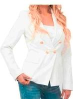 Nieuwe witte blazer met goudkleurige knopen maat S., Wit, Nieuw, Ophalen of Verzenden, Jasje