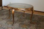 Glazen salon­tafel – Louis XV-stijl, Ø 90 cm, Ophalen, 50 tot 100 cm, Louis XV-stijl,, Rond