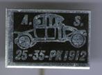 20-35 PK1912 zwart op alu oldtimer auto speldje ( A_008 ), Verzamelen, Speldjes, Pins en Buttons, Verzenden, Zo goed als nieuw