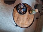 Mangohouten Bijzettafel/TV Tafel - 80cm, Ophalen