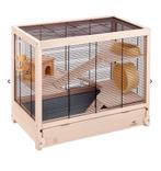 Hamsterkooi van hout met diverse accessoires, Dieren en Toebehoren, Knaagdieren en Konijnen | Hokken en Kooien, Kooi, Gebruikt