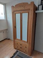 Oud Grenen vitrine hang/leg kast, Ophalen, Oud Grenen, Gebruikt, 50 tot 100 cm