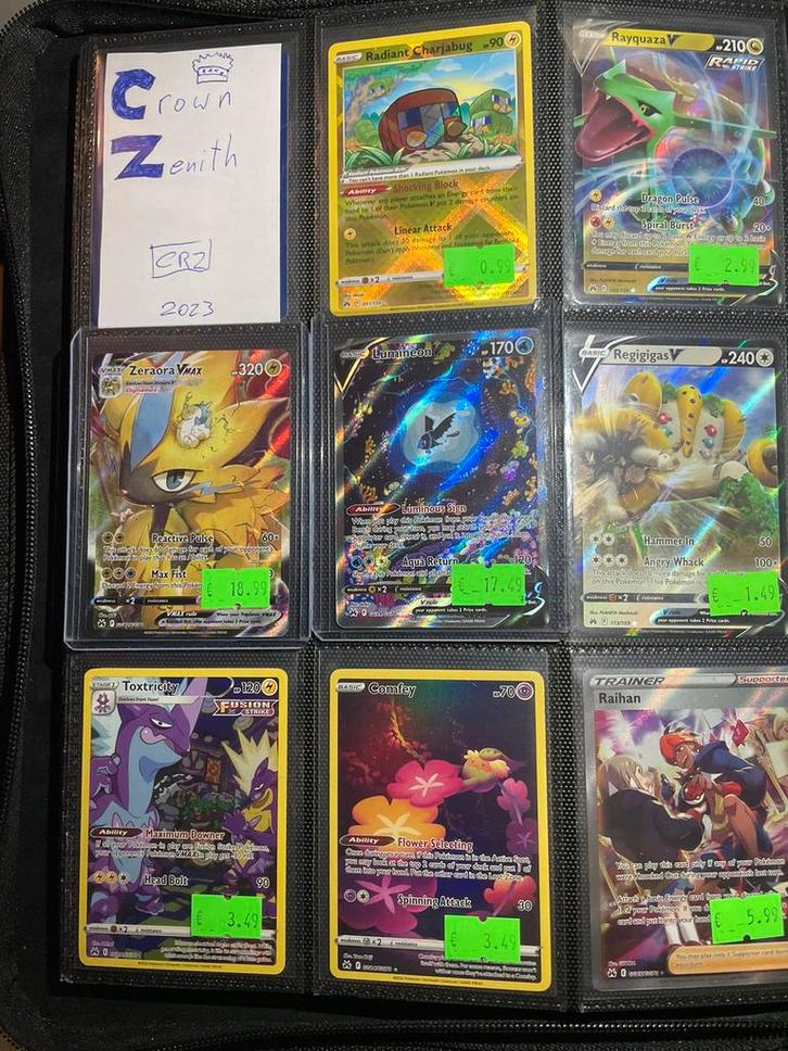 Crown Zenith Hits Pokemon Kaarten, Hobby en Vrije tijd, Verzamelkaartspellen | Pokémon, Zo goed als nieuw, Ophalen of Verzenden