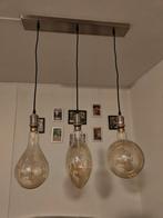 Moderne Hanglamp met 3 Lampen, Ophalen, Zo goed als nieuw, Glas, Modern