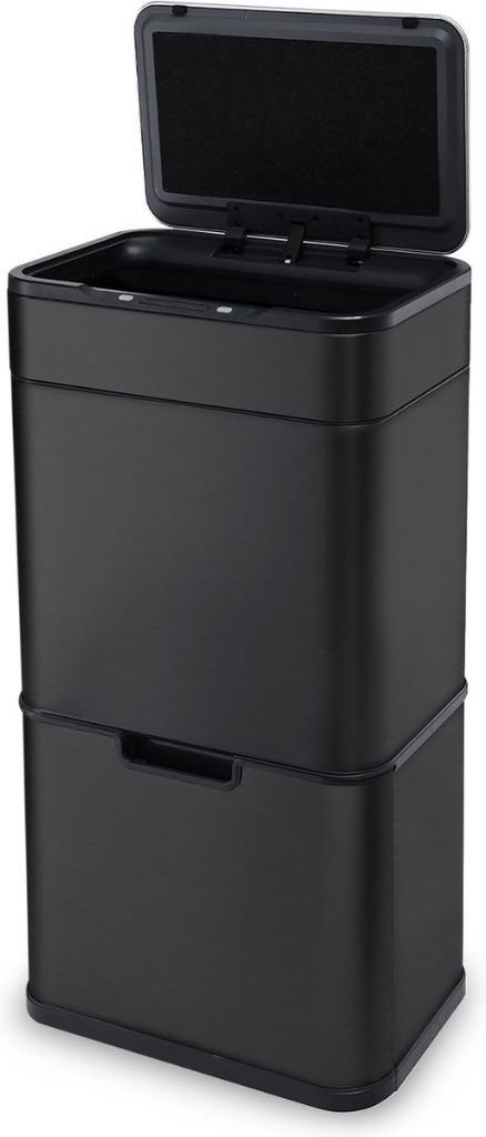 FlinQ Pure - 60L Prullenbak Afvalscheiding - 3 Vakken, Huis en Inrichting, Woonaccessoires | Prullenbakken, Zo goed als nieuw