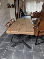 Eetkamertafel met stoelen, Huis en Inrichting, Ophalen, Gebruikt, Rechthoekig, 50 tot 100 cm
