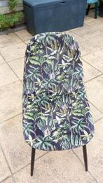 6 Stoelen met tropische print - Goede staat!, Ophalen, Hout, Overige kleuren, Zo goed als nieuw