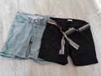 2 korte zwangerschapsbroeken mt M, Kleding | Dames, Positiekleding, Ophalen, Zo goed als nieuw, Maat 36 (S), Grijs