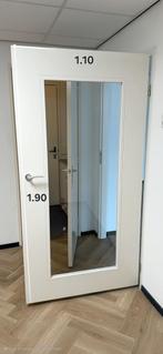 Binnendeur met glas – wit – in goede staat, 100 tot 120 cm, Binnendeur, Minder dan 200 cm, Ophalen of Verzenden