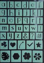 Stencil stickers A4 letters en figuren 07 groen NIEUW