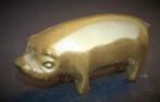 Koperen varken - Hoogte 3 cm (42) - NIEUW, Ophalen of Verzenden, Nieuw, Boerderijdier, Beeldje of Figuurtje