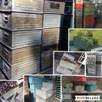Industriële Bak Kist Mand Haardhout Houtmand, Opbergbakken, Huis en Inrichting, Woonaccessoires | Kisten, Ophalen of Verzenden