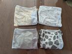 4 Meyco inbakerdoeken 0-3 en 3-6 maanden, Ophalen of Verzenden, Zo goed als nieuw, Minder dan 70 cm