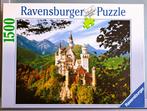 Puzzel Ravensburger, Koningsslot Neuschwanstein 1500 stukjes, Ophalen, 500 t/m 1500 stukjes, Zo goed als nieuw, Legpuzzel