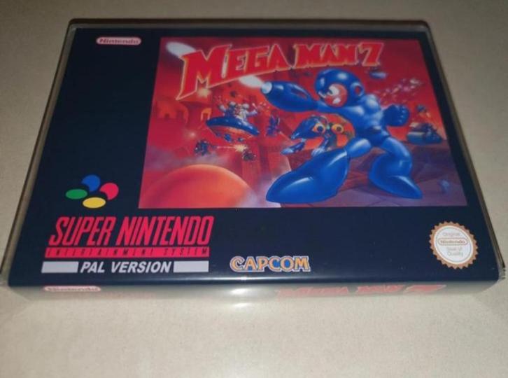 Mega Man 7 SNES Game Case, Spelcomputers en Games, Games | Nintendo Super NES, Zo goed als nieuw, Platform, 1 speler, Vanaf 3 jaar